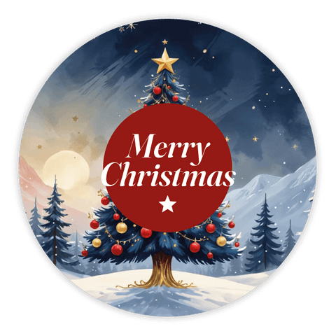 Christmas Tree - Round Sticker 1,57"