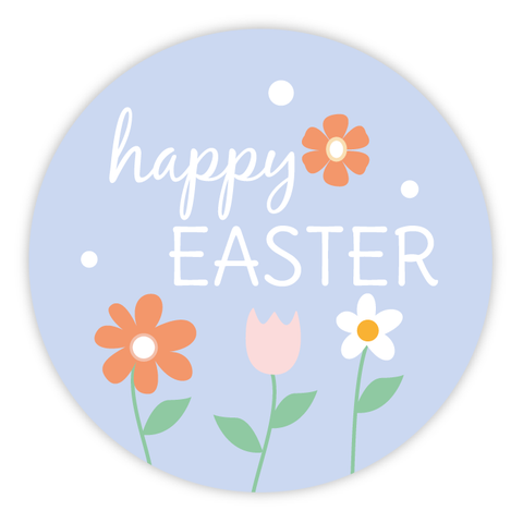 Easter Flowers - Round Sticker 1,57"