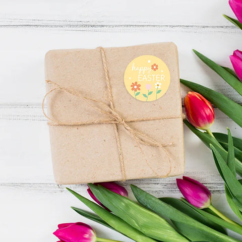 Easter Flowers - Round Sticker 1,57"