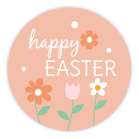 Easter Flowers - Round Sticker 1,57"