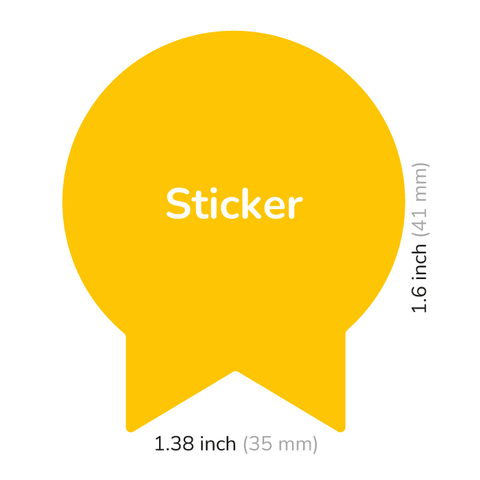 Blank - Round Flag Sticker