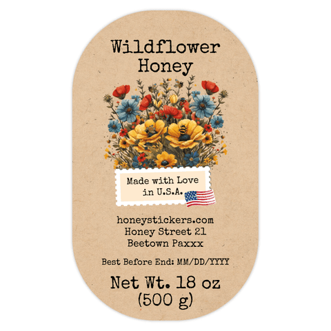 Floral Fiona - Tall Oval Label 18oz Round Jar