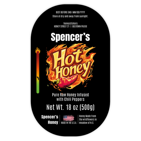 Spicy Spencer - Tall Oval Label 18oz Round Jar