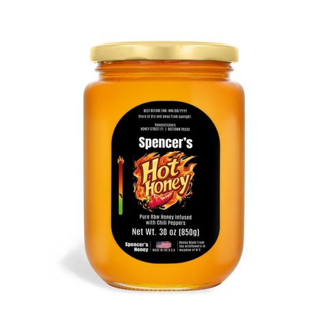 Spicy Spencer - Tall Oval Label 30oz Round Jar
