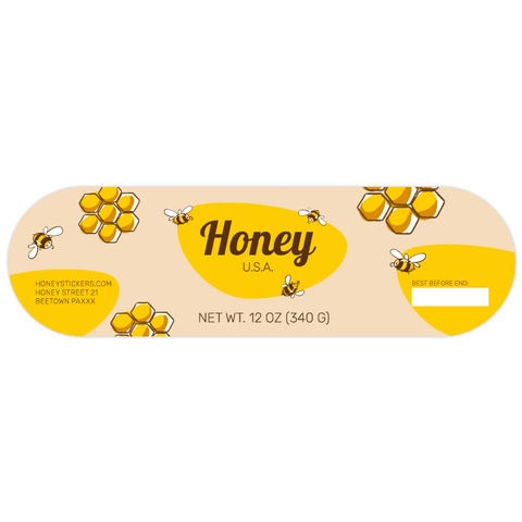Buzzy Buzz - Wrap-Around Label 12oz Round Jar
