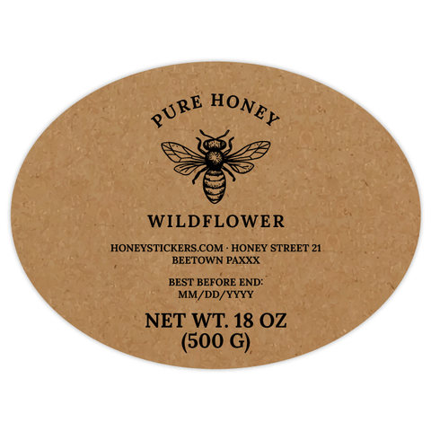 Natural Nadja - Wide Oval Label 18oz Round Jar