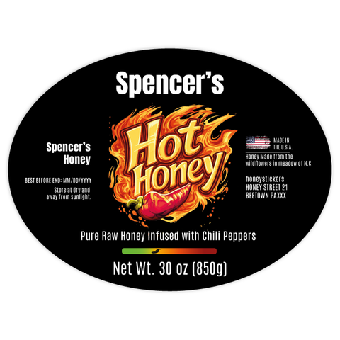 Spicy Spencer - Wide Oval Label 30oz Round Jar