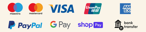 honestickers  Logos of various payment methods including Maestro, Mastercard, Visa, UnionPay, AMEX, PayPal, Google Pay, Shop Pay, and Bank Transfer 