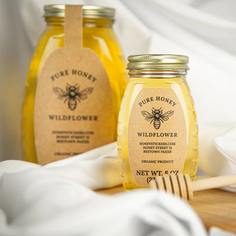 Natural Nadja - Rectangular Label 8oz Hexagonal Jar