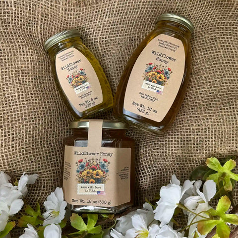 Floral Fiona - Rectangle Label Portrait 2oz Bear Jar