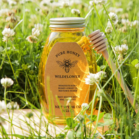 Natural Nadja - Rectangular Label 8oz Hexagonal Jar